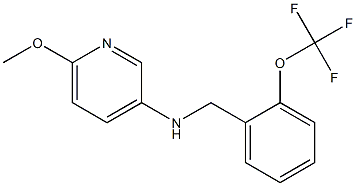 6-methoxy-N-{[2-(trifluoromethoxy)phenyl]methyl}pyridin-3-amine Struktur