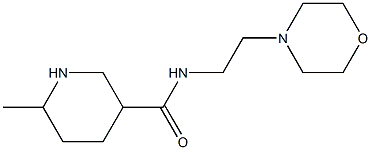 6-methyl-N-(2-morpholin-4-ylethyl)piperidine-3-carboxamide Struktur