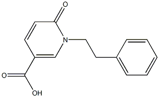 6-oxo-1-(2-phenylethyl)-1,6-dihydropyridine-3-carboxylic acid Struktur