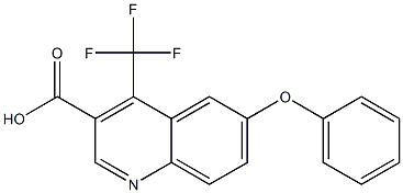 6-phenoxy-4-(trifluoromethyl)quinoline-3-carboxylic acid Struktur