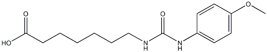 7-({[(4-methoxyphenyl)amino]carbonyl}amino)heptanoic acid Struktur