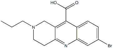 7-bromo-2-propyl-1H,2H,3H,4H-benzo[b]1,6-naphthyridine-10-carboxylic acid Struktur