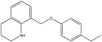 8-(4-ethylphenoxymethyl)-1,2,3,4-tetrahydroquinoline Struktur