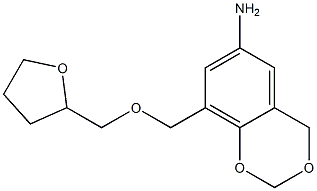 8-[(oxolan-2-ylmethoxy)methyl]-2,4-dihydro-1,3-benzodioxin-6-amine Struktur