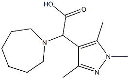 azepan-1-yl(1,3,5-trimethyl-1H-pyrazol-4-yl)acetic acid Struktur