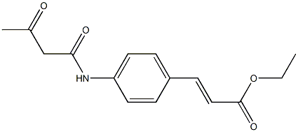 ethyl 3-[4-(3-oxobutanamido)phenyl]prop-2-enoate Struktur