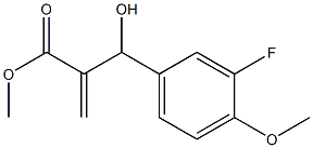 methyl 2-[(3-fluoro-4-methoxyphenyl)(hydroxy)methyl]prop-2-enoate Struktur