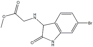 methyl 2-[(6-bromo-2-oxo-2,3-dihydro-1H-indol-3-yl)amino]acetate Struktur