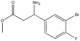 methyl 3-amino-3-(3-bromo-4-fluorophenyl)propanoate Struktur