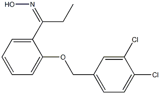 N-(1-{2-[(3,4-dichlorophenyl)methoxy]phenyl}propylidene)hydroxylamine Struktur