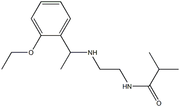 N-(2-{[1-(2-ethoxyphenyl)ethyl]amino}ethyl)-2-methylpropanamide Struktur