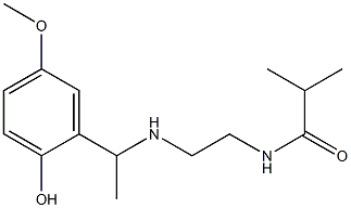 N-(2-{[1-(2-hydroxy-5-methoxyphenyl)ethyl]amino}ethyl)-2-methylpropanamide Struktur