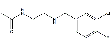 N-(2-{[1-(3-chloro-4-fluorophenyl)ethyl]amino}ethyl)acetamide Struktur