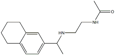 N-(2-{[1-(5,6,7,8-tetrahydronaphthalen-2-yl)ethyl]amino}ethyl)acetamide Struktur