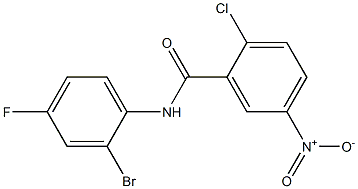 N-(2-bromo-4-fluorophenyl)-2-chloro-5-nitrobenzamide Struktur