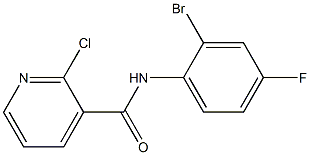 N-(2-bromo-4-fluorophenyl)-2-chloropyridine-3-carboxamide Struktur