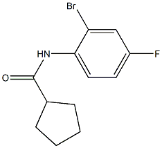 N-(2-bromo-4-fluorophenyl)cyclopentanecarboxamide Struktur