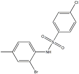 N-(2-bromo-4-methylphenyl)-4-chlorobenzene-1-sulfonamide Struktur