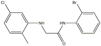 N-(2-bromophenyl)-2-[(5-chloro-2-methylphenyl)amino]acetamide Struktur