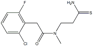 N-(2-carbamothioylethyl)-2-(2-chloro-6-fluorophenyl)-N-methylacetamide Struktur