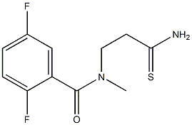 N-(2-carbamothioylethyl)-2,5-difluoro-N-methylbenzamide Struktur