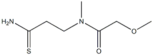 N-(2-carbamothioylethyl)-2-methoxy-N-methylacetamide Struktur