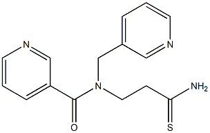 N-(2-carbamothioylethyl)-N-(pyridin-3-ylmethyl)pyridine-3-carboxamide Struktur