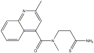 N-(2-carbamothioylethyl)-N,2-dimethylquinoline-4-carboxamide Struktur