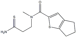 N-(2-carbamothioylethyl)-N-methyl-4H,5H,6H-cyclopenta[b]thiophene-2-carboxamide Struktur