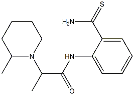 N-(2-carbamothioylphenyl)-2-(2-methylpiperidin-1-yl)propanamide Struktur