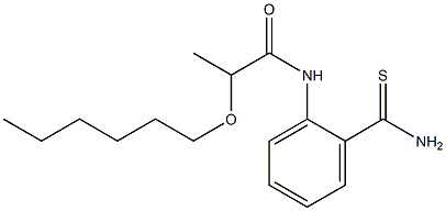 N-(2-carbamothioylphenyl)-2-(hexyloxy)propanamide Struktur