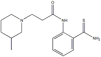 N-(2-carbamothioylphenyl)-3-(3-methylpiperidin-1-yl)propanamide Struktur