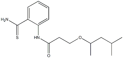 N-(2-carbamothioylphenyl)-3-[(4-methylpentan-2-yl)oxy]propanamide Struktur