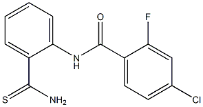 N-(2-carbamothioylphenyl)-4-chloro-2-fluorobenzamide Struktur