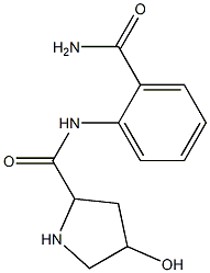 N-(2-carbamoylphenyl)-4-hydroxypyrrolidine-2-carboxamide Struktur