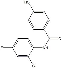 N-(2-chloro-4-fluorophenyl)-4-hydroxybenzamide Struktur