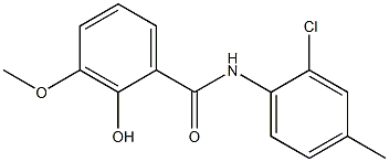 N-(2-chloro-4-methylphenyl)-2-hydroxy-3-methoxybenzamide Struktur