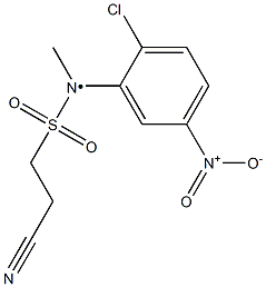 N-(2-chloro-5-nitrophenyl)-2-cyano-N-methylethane-1-sulfonamido Struktur