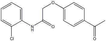 N-(2-chlorophenyl)-2-(4-acetylphenoxy)acetamide Struktur