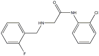 N-(2-chlorophenyl)-2-{[(2-fluorophenyl)methyl]amino}acetamide Struktur