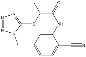 N-(2-cyanophenyl)-2-[(1-methyl-1H-1,2,3,4-tetrazol-5-yl)sulfanyl]propanamide Struktur