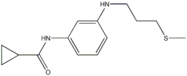 N-(3-{[3-(methylsulfanyl)propyl]amino}phenyl)cyclopropanecarboxamide Struktur