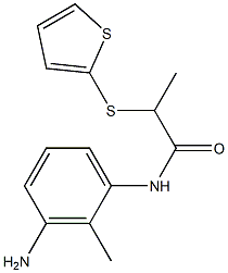 N-(3-amino-2-methylphenyl)-2-(thiophen-2-ylsulfanyl)propanamide Struktur