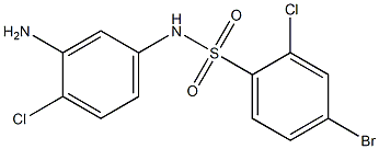 N-(3-amino-4-chlorophenyl)-4-bromo-2-chlorobenzene-1-sulfonamide Struktur