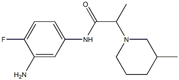 N-(3-amino-4-fluorophenyl)-2-(3-methylpiperidin-1-yl)propanamide Struktur