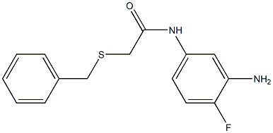 N-(3-amino-4-fluorophenyl)-2-(benzylsulfanyl)acetamide Struktur