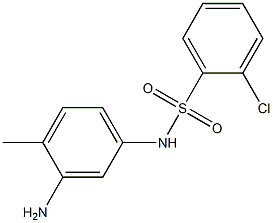 N-(3-amino-4-methylphenyl)-2-chlorobenzene-1-sulfonamide Struktur