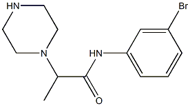 N-(3-bromophenyl)-2-(piperazin-1-yl)propanamide Struktur