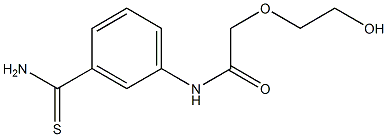 N-(3-carbamothioylphenyl)-2-(2-hydroxyethoxy)acetamide Struktur