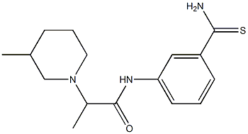 N-(3-carbamothioylphenyl)-2-(3-methylpiperidin-1-yl)propanamide Struktur